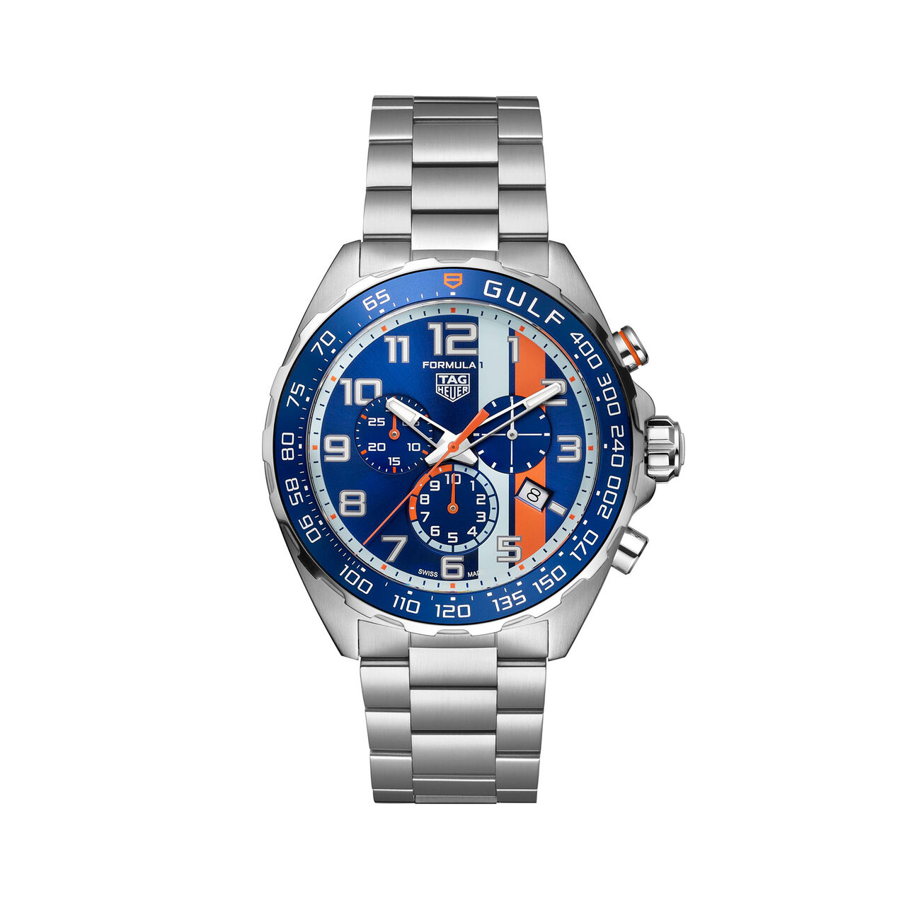 TAG Heuer Formula 1 X Gulf Quartz Chronograph 43 mm Stainless Steel image number 0
