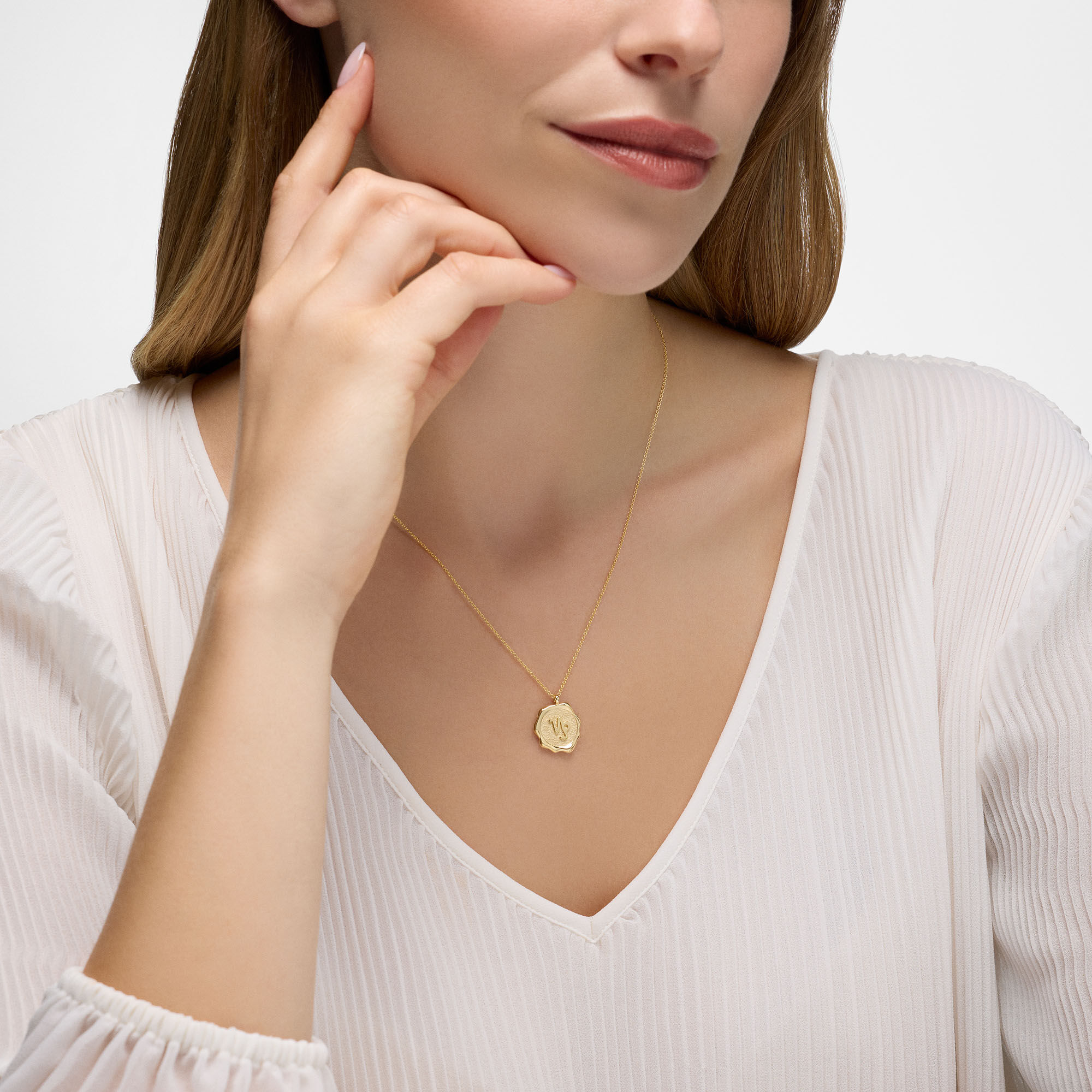 Zodiac Capricorn Pendant in Yellow Gold