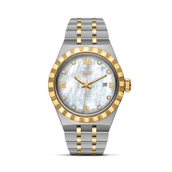TUDOR Royal Automatic 28 mm Yellow Gold, Stainless Steel and Diamond