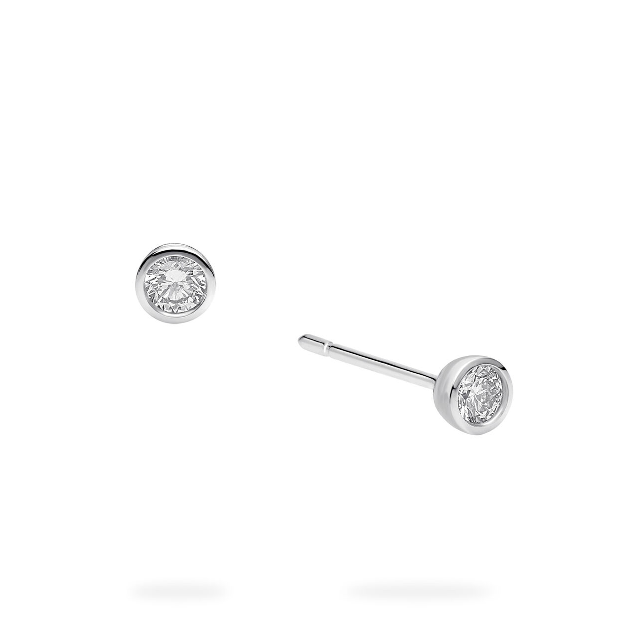 Birks Essentials Sterling Silver and Diamond Earrings image number 0