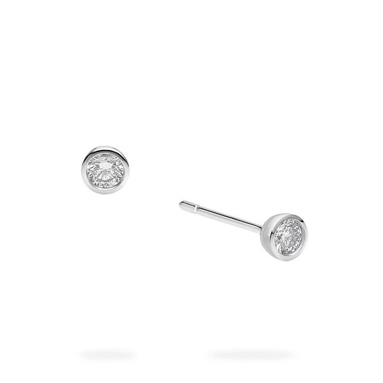 Birks Essentials Sterling Silver and Diamond Earrings image number 0