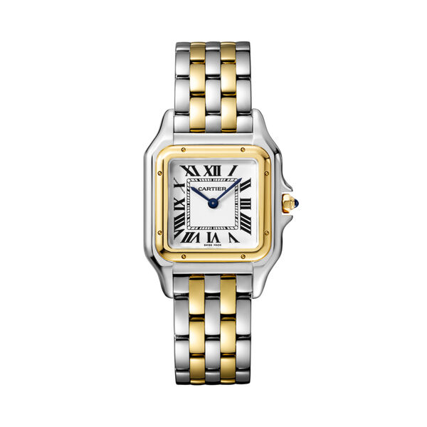 Panthère de Cartier 29 x 37 mm quartz en or jaune et acier inoxydable, modèle moyen