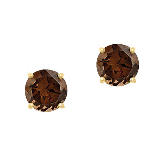 Rose Gold and Rhodolite Stud Earrings image number 0