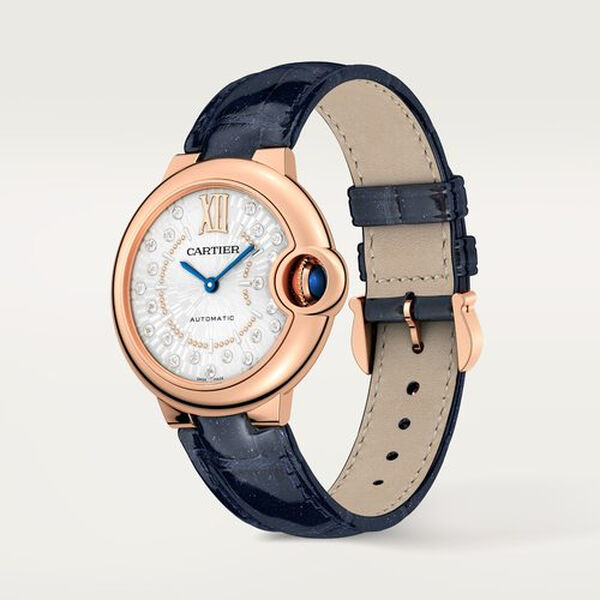Ballon Bleu de Cartier 33 mm automatique en or rose et diamants