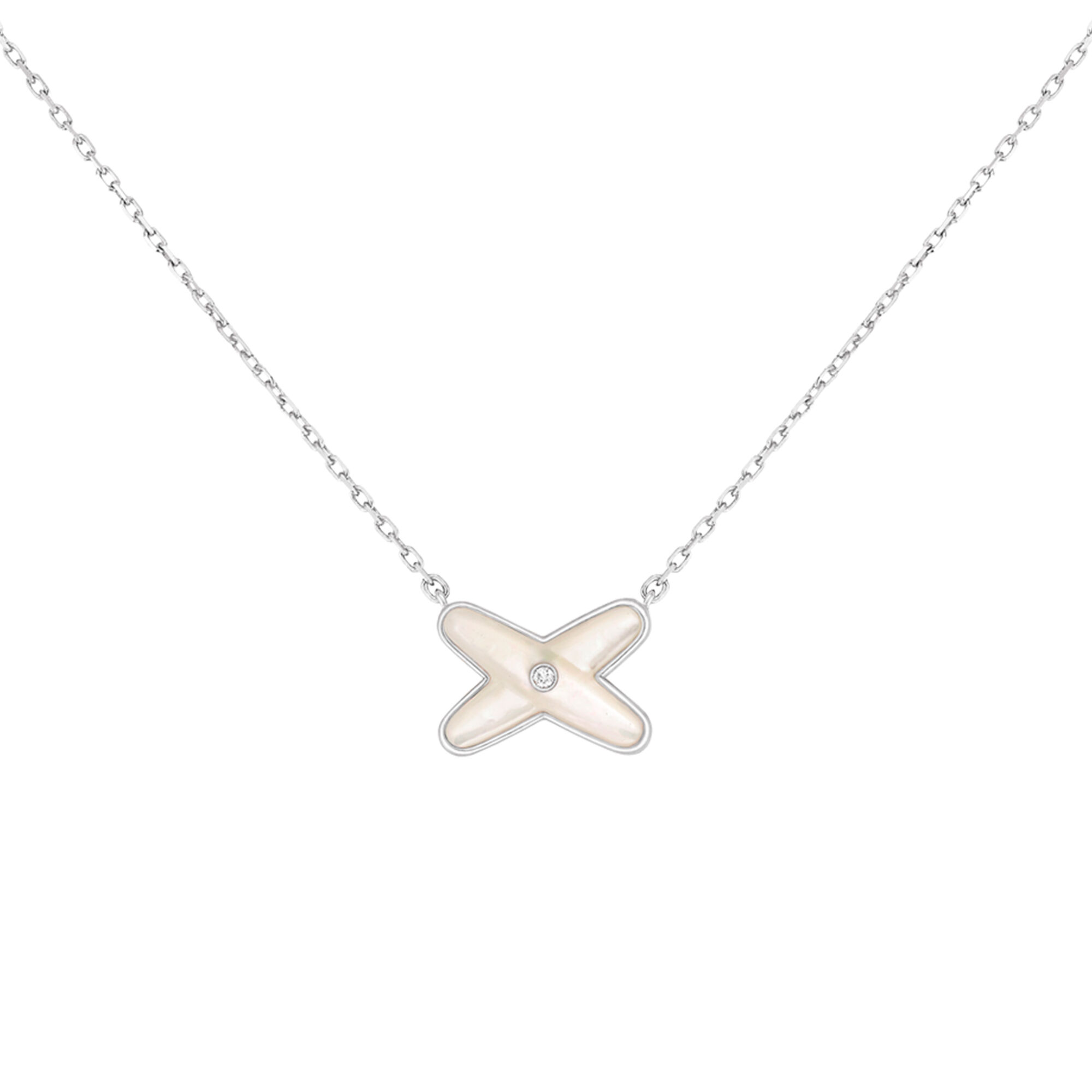 White gold hot sale mothers necklace