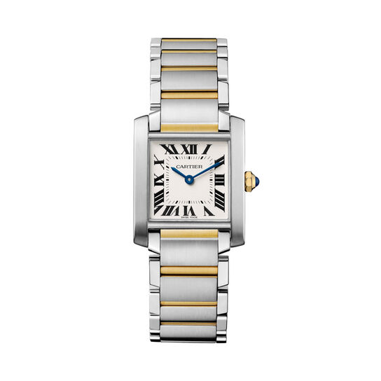maison birks cartier tank francaise watch medium model yellow gold steel w2ta0003 image number 0