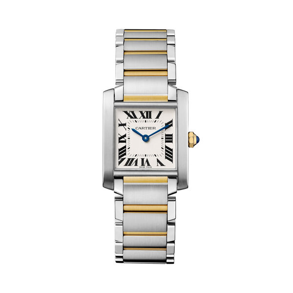 Tank Française 30 X 25 mm quartz en acier inoxydable et or jaune moyen modèle
