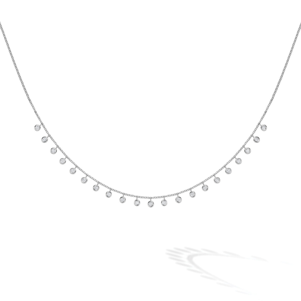 Birks White Gold and Diamond Multi-Drops Necklace image number 0