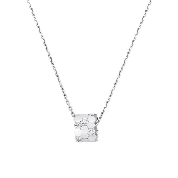 Pendentif Bee de Chaumet en or blanc avec diamants, moyen modèle