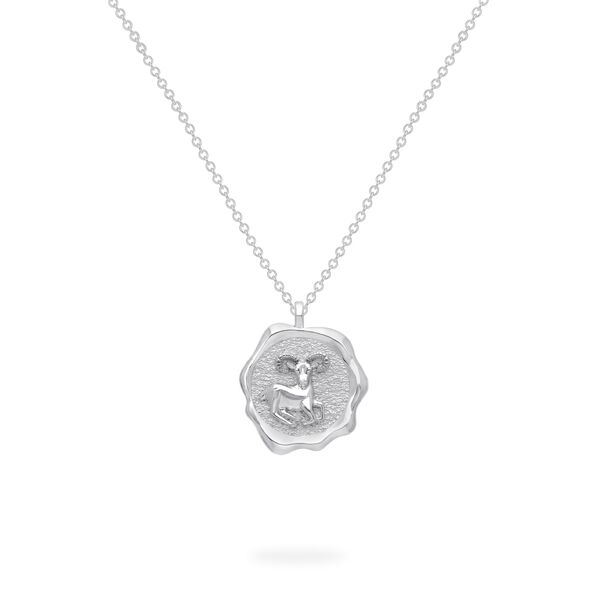 Zodiac Aries Pendant in Sterling Silver