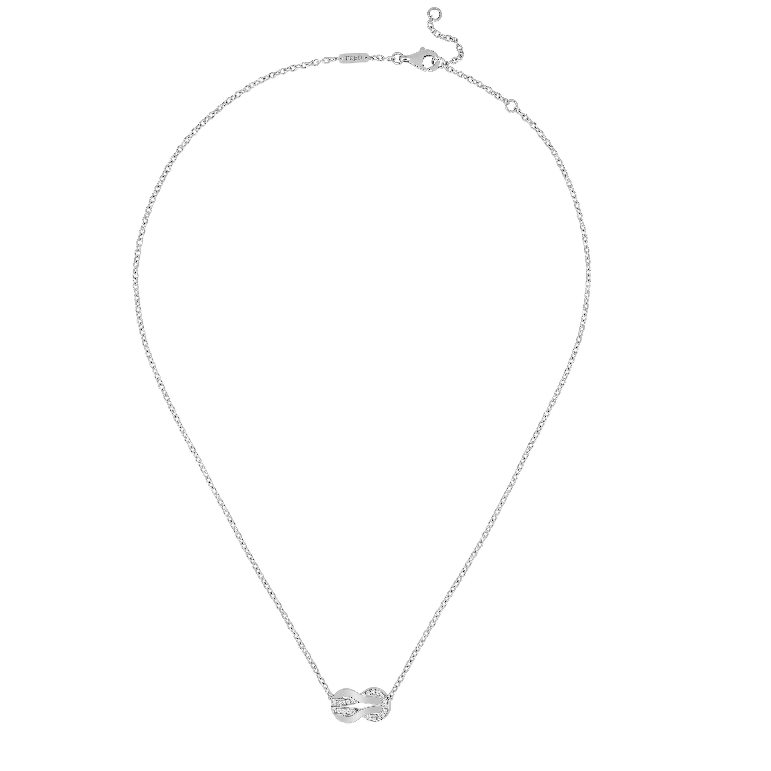 Chance Infinie Medium White Gold and Diamond Pavé Pendant