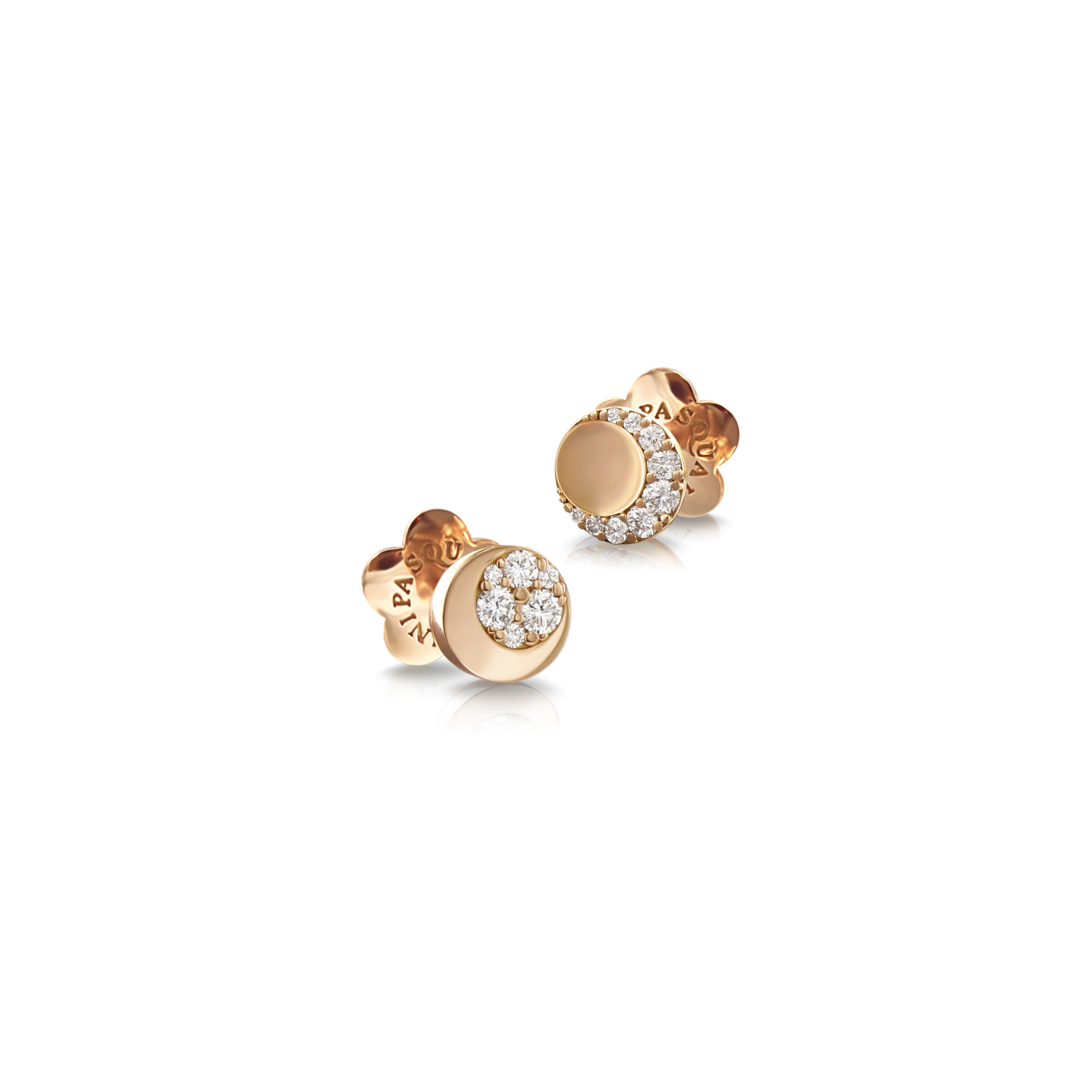 Luce Rose Gold and Diamond Stud Earrings