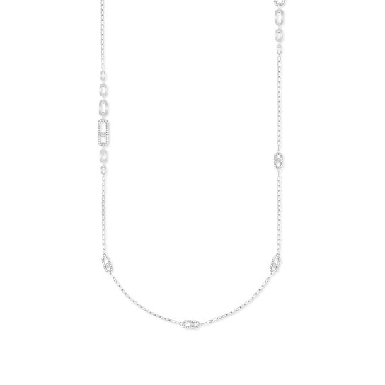maison birks messika move uno white gold diamond sautoir necklace 07170 wg image number 0