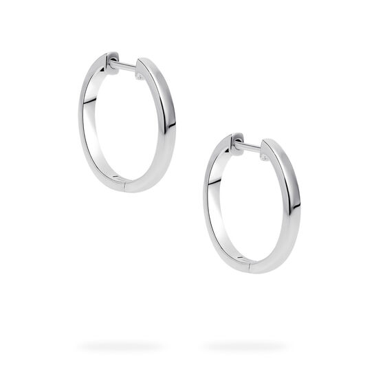 Birks Essentials Sterling Silver 18 mm Thin Huggie Earrings image number 1