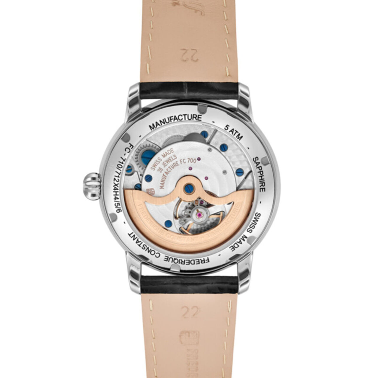 Frederique Constant Manufacture Automatic Moonphase 42 mm Stainless Steel FC-712MS4H6 Back image number 2