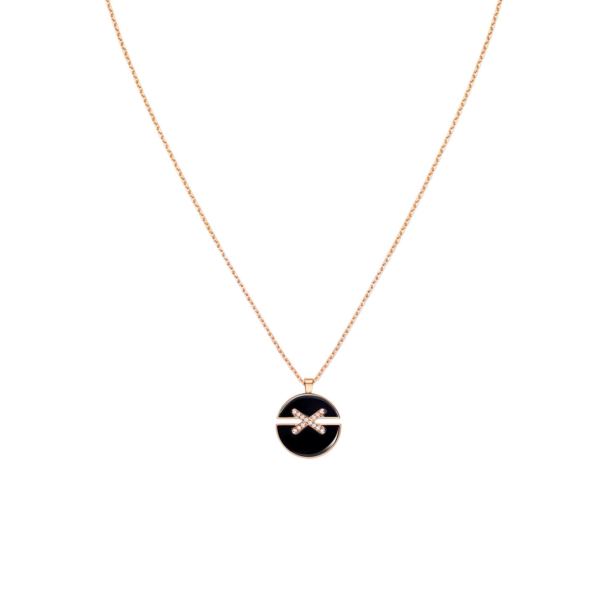 Onyx and diamond pendant shop