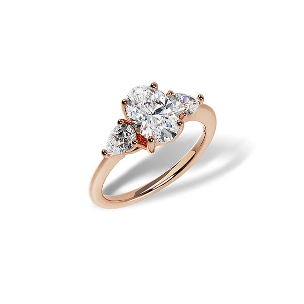 Bague de fiançailles à trois diamants