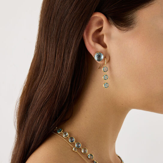 Marco Bicego Jaipur Colour Yellow Gold, Diamond and Topaz Earrings image number 1