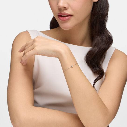 Birks Essentials Sterling Silver and Diamond Bracelet on model image number 1