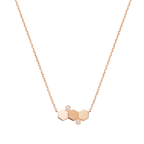 Bee De Chaumet Rose Gold and Diamond Pendant