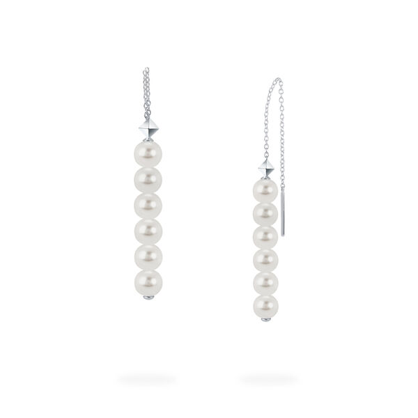 Boucles d’oreilles argent et perles
