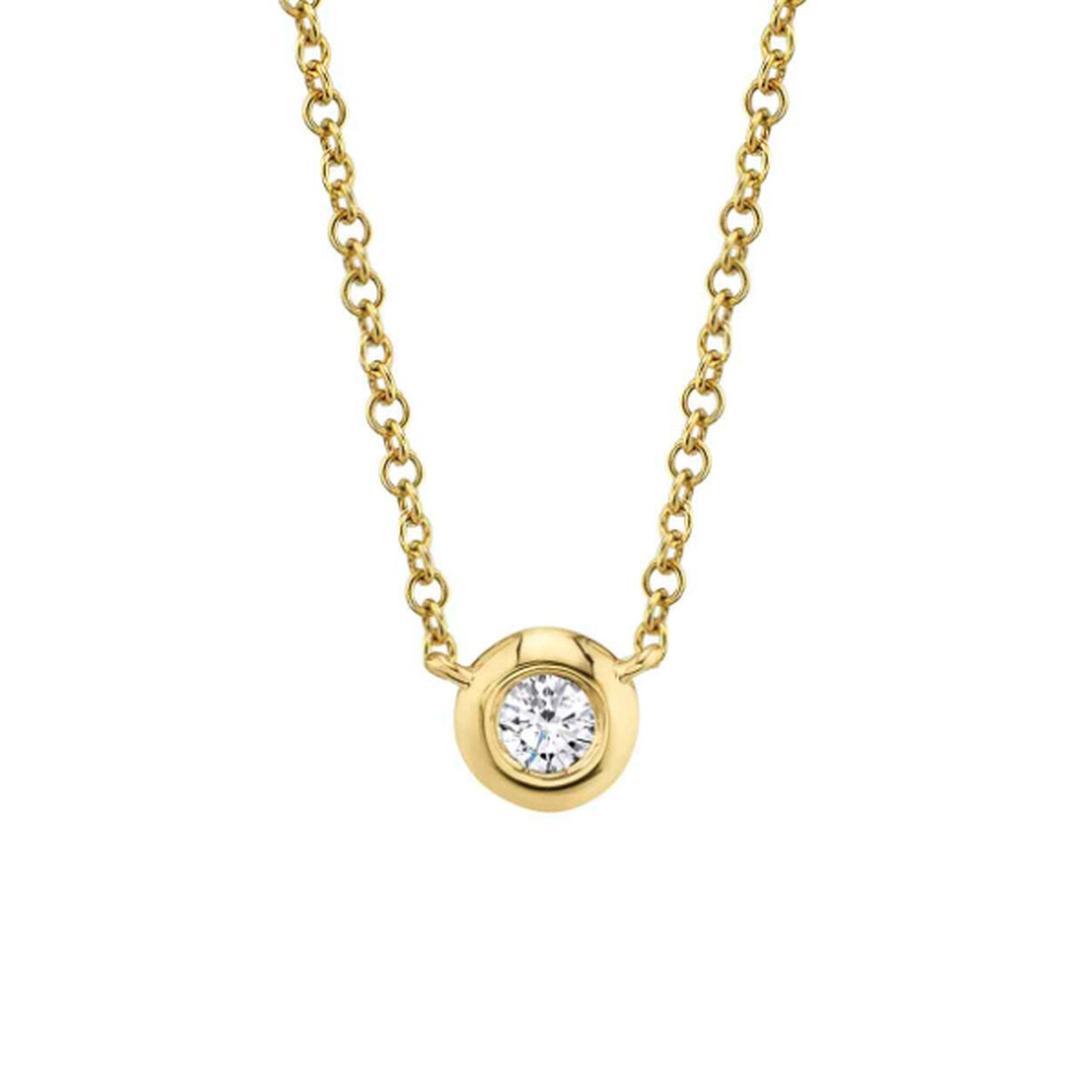 Shy Creation_Shy Creation Yellow Gold Pendant Diamond Pave 55002399 Front image number 0