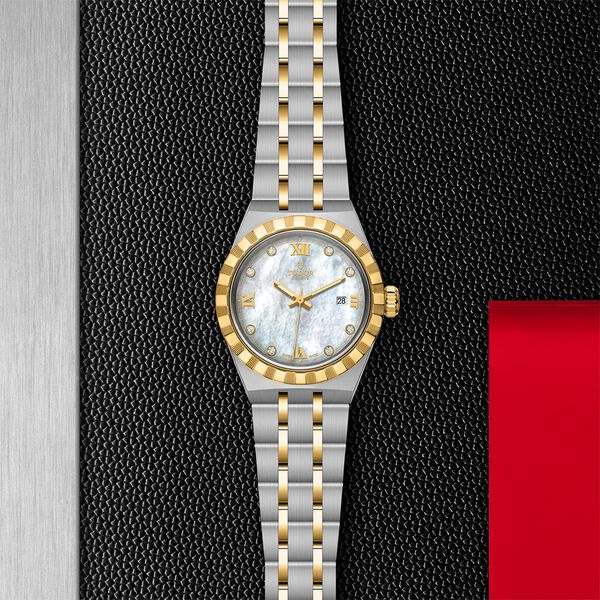TUDOR Royal Automatic 28 mm Yellow Gold, Stainless Steel and Diamond