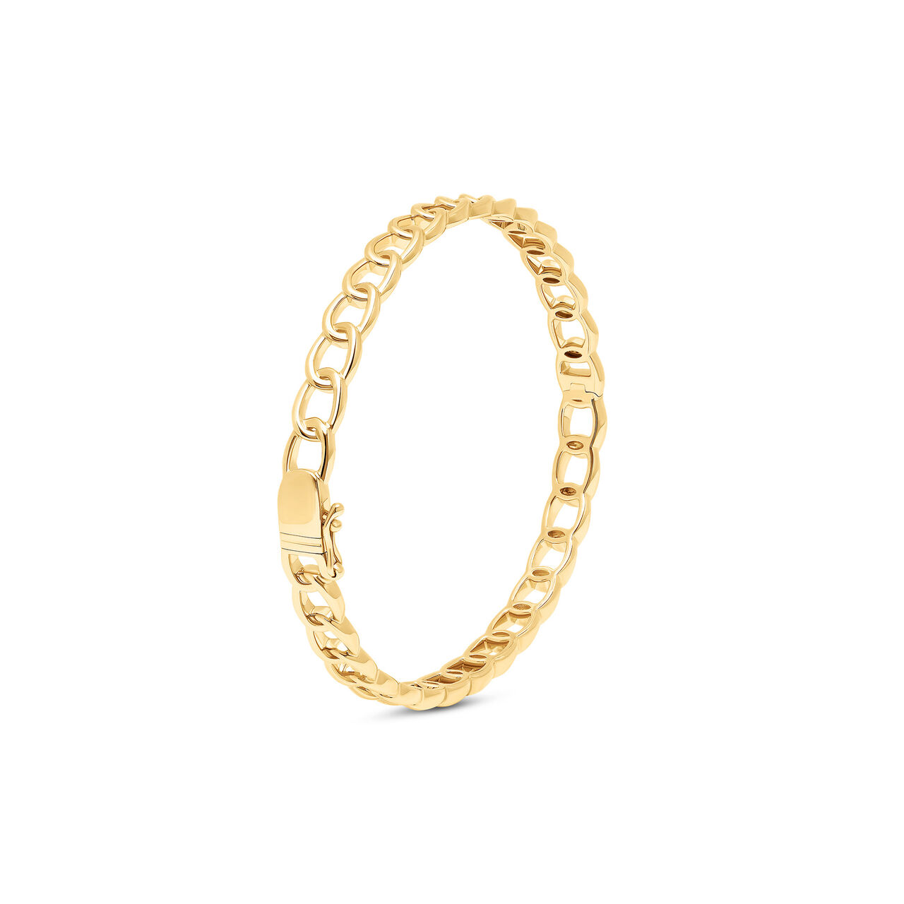 Uneek Stackable Yellow Gold Link Bangle LVBAW7534NDY image number 1