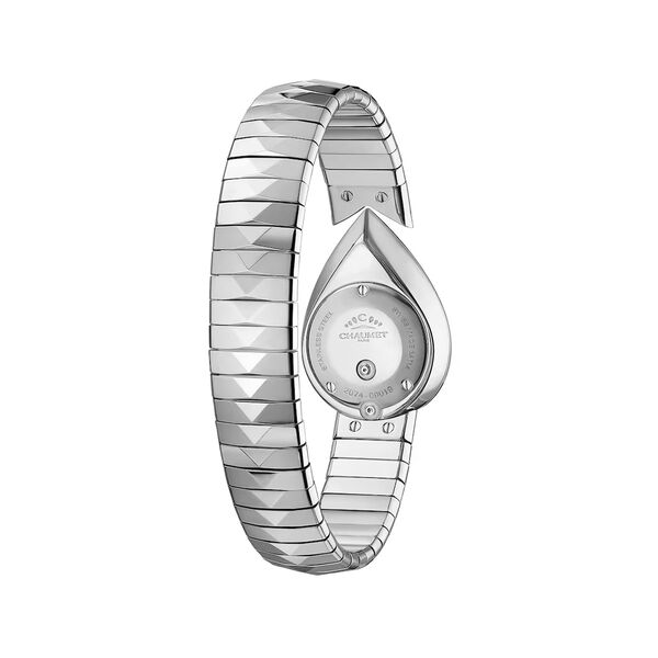 Joséphine Aigrette 27 X 20 mm quartz en  acier inoxydable et diamants