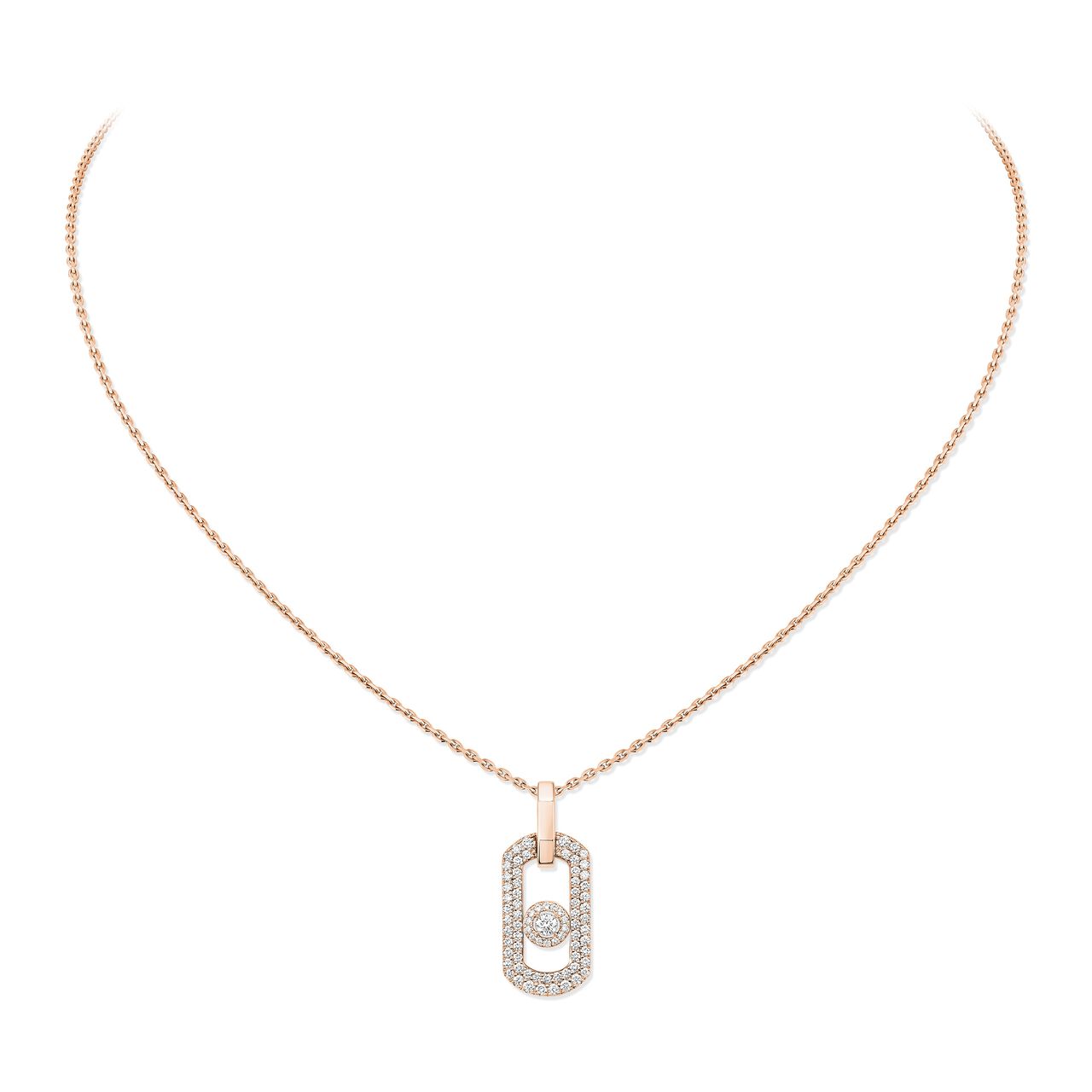 Messika So Move Rose Gold and Diamond Pav&eacute; Pendant image number 0