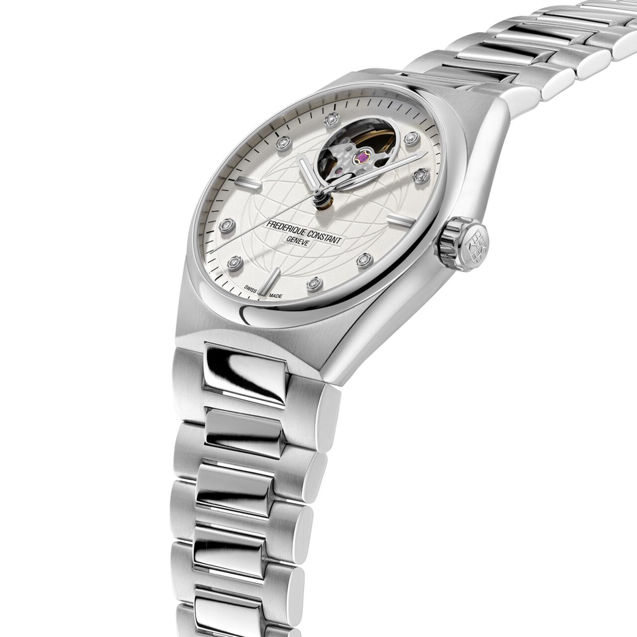 Frederique Constant Highlife Automatic Heart Beat 34 mm Stainless Steel and Diamond FC-310SD2NH6B Angle image number 1