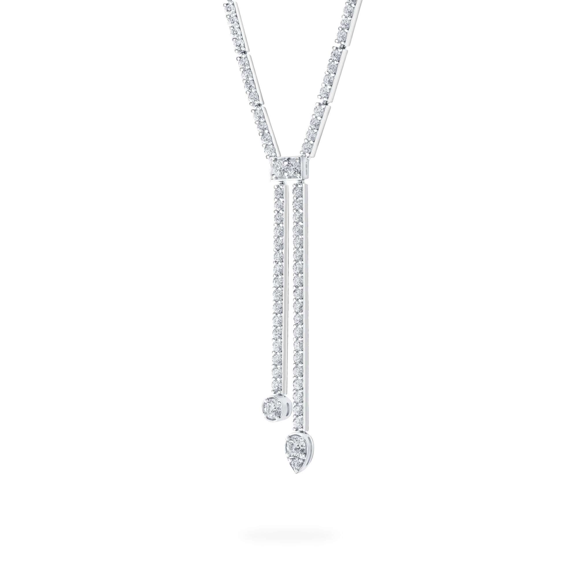 Diamond lariat hotsell necklace white gold