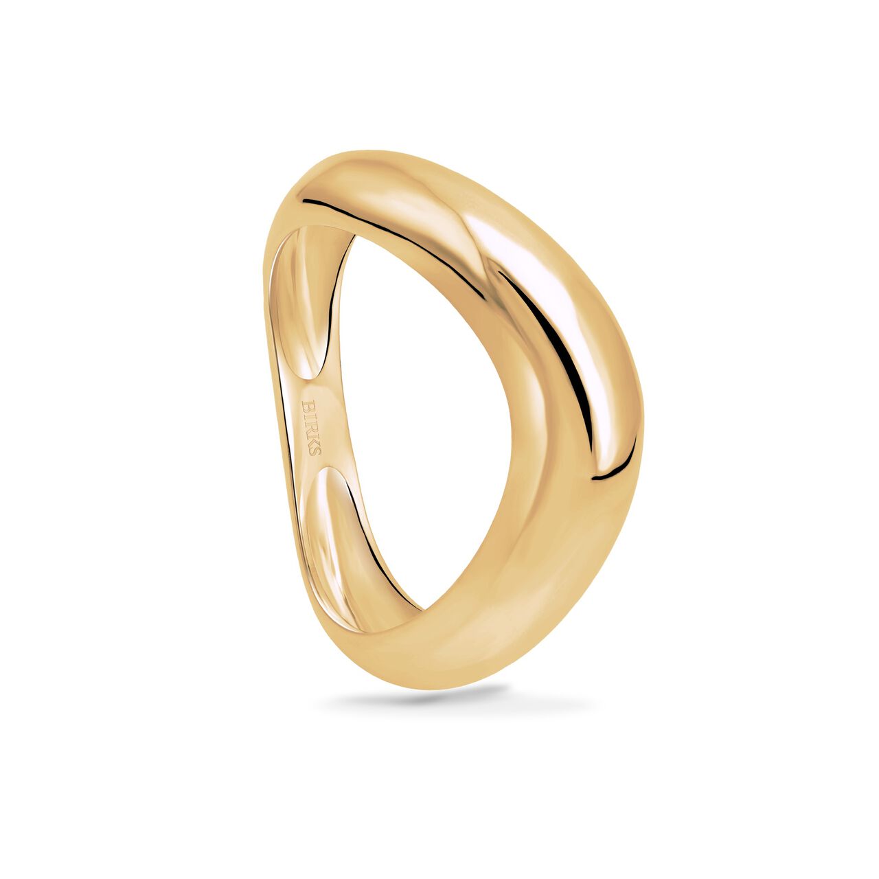 Yellow Gold Curved Ring 8 image number 0