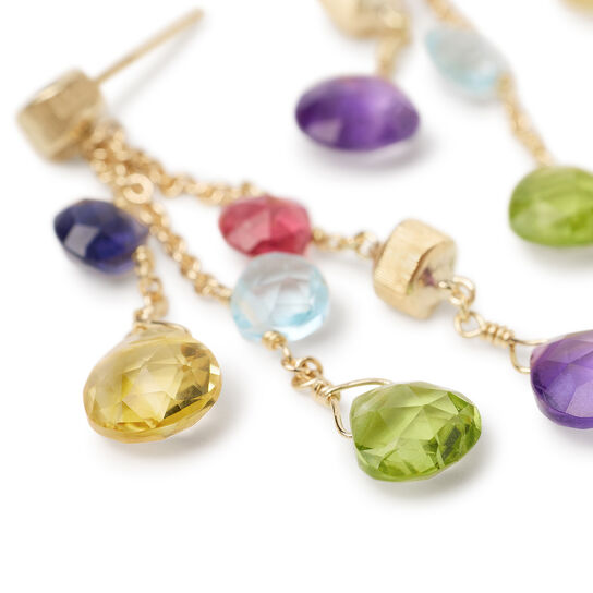 Marco Bicego Jaipur Yellow Gold and Semi-Precious Gemstone Drop Earrings OB915 MIX01 Y Front image number 2