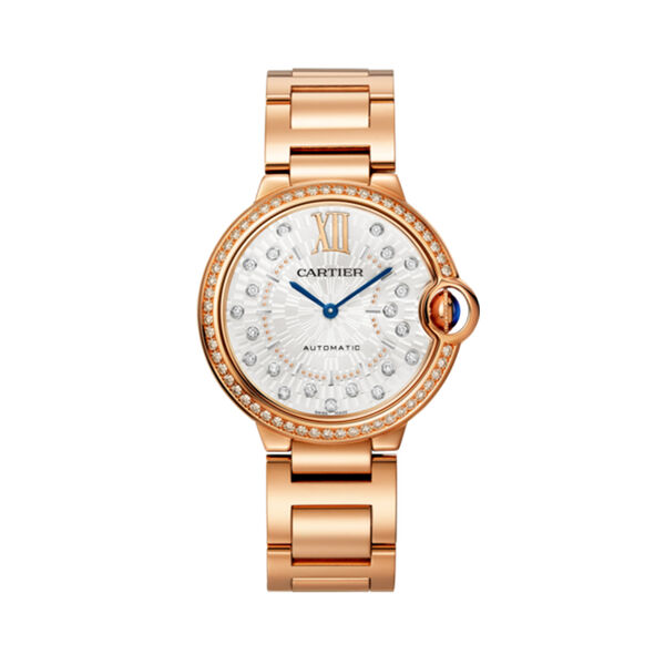 Ballon Bleu de Cartier 36 mm automatique en or rose et diamants