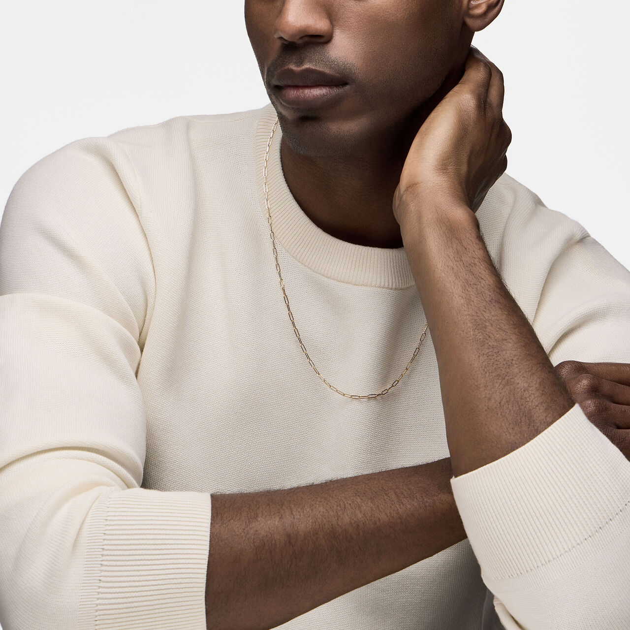 Birks Essentials Yellow Gold Cable Chain Necklace Model image number 2