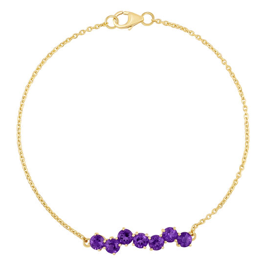 Yellow Gold Amethyst Bracelet-Sale image number 0