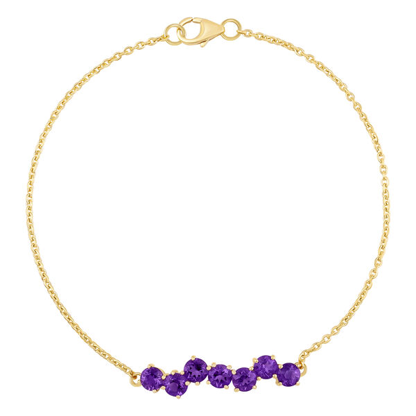 Yellow Gold Amethyst Bracelet