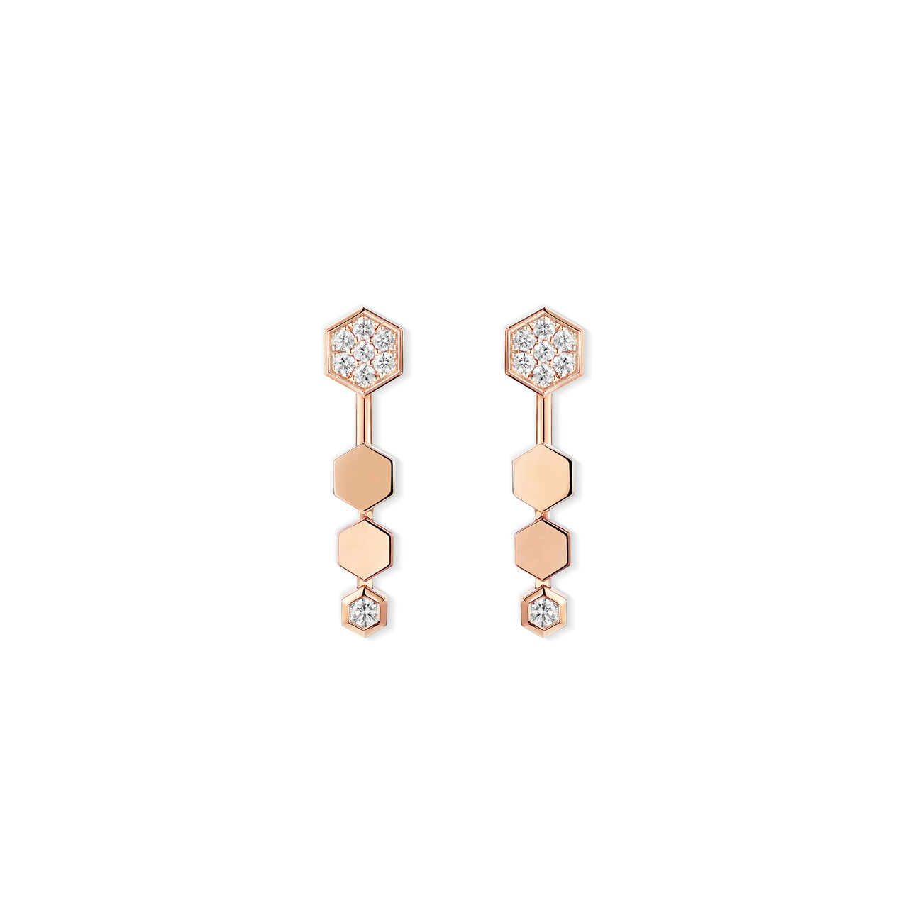 Chaumet Bee De Chaumet Rose Gold and Diamond Drop Earrings 85202 image number 0