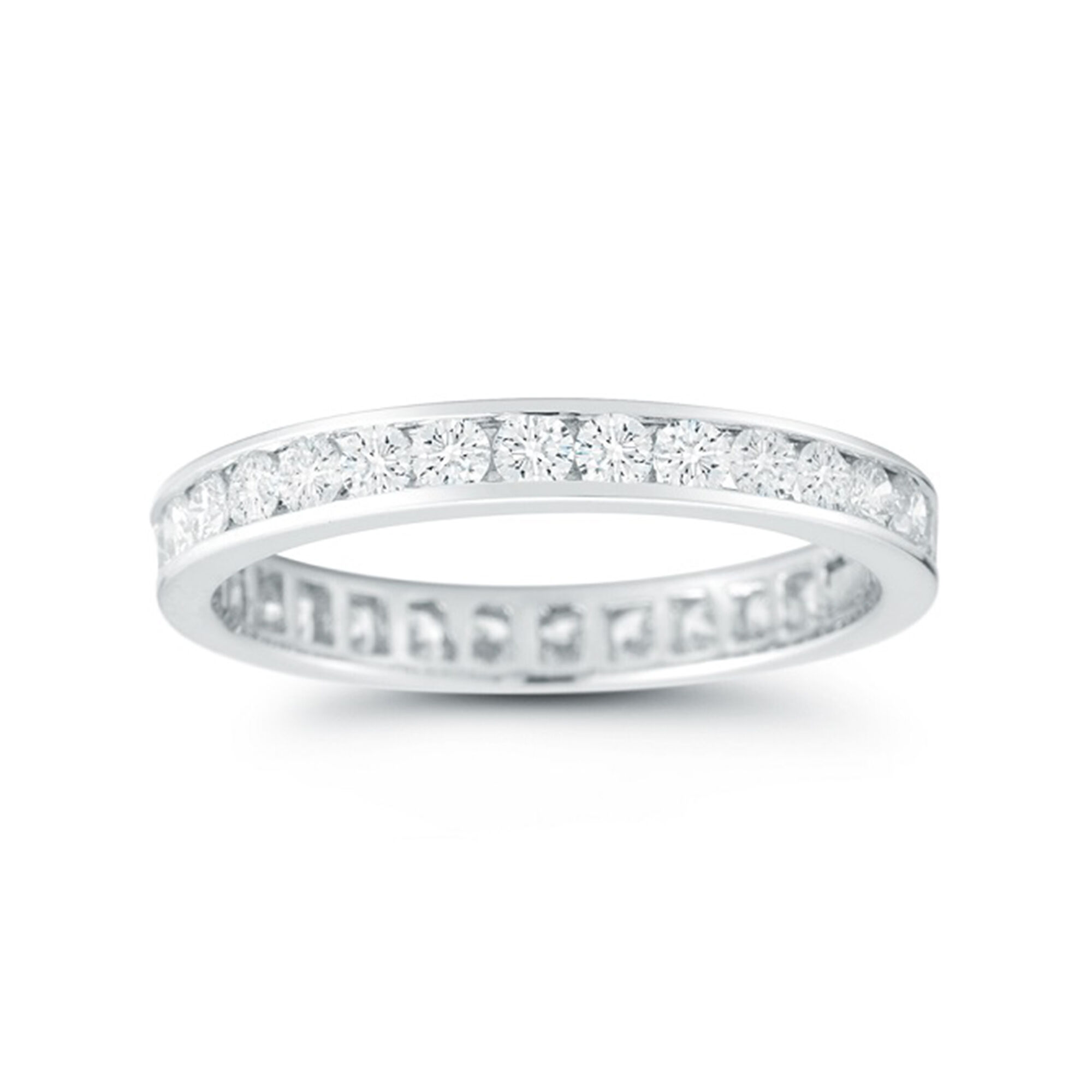 Platinum channel set band hot sale