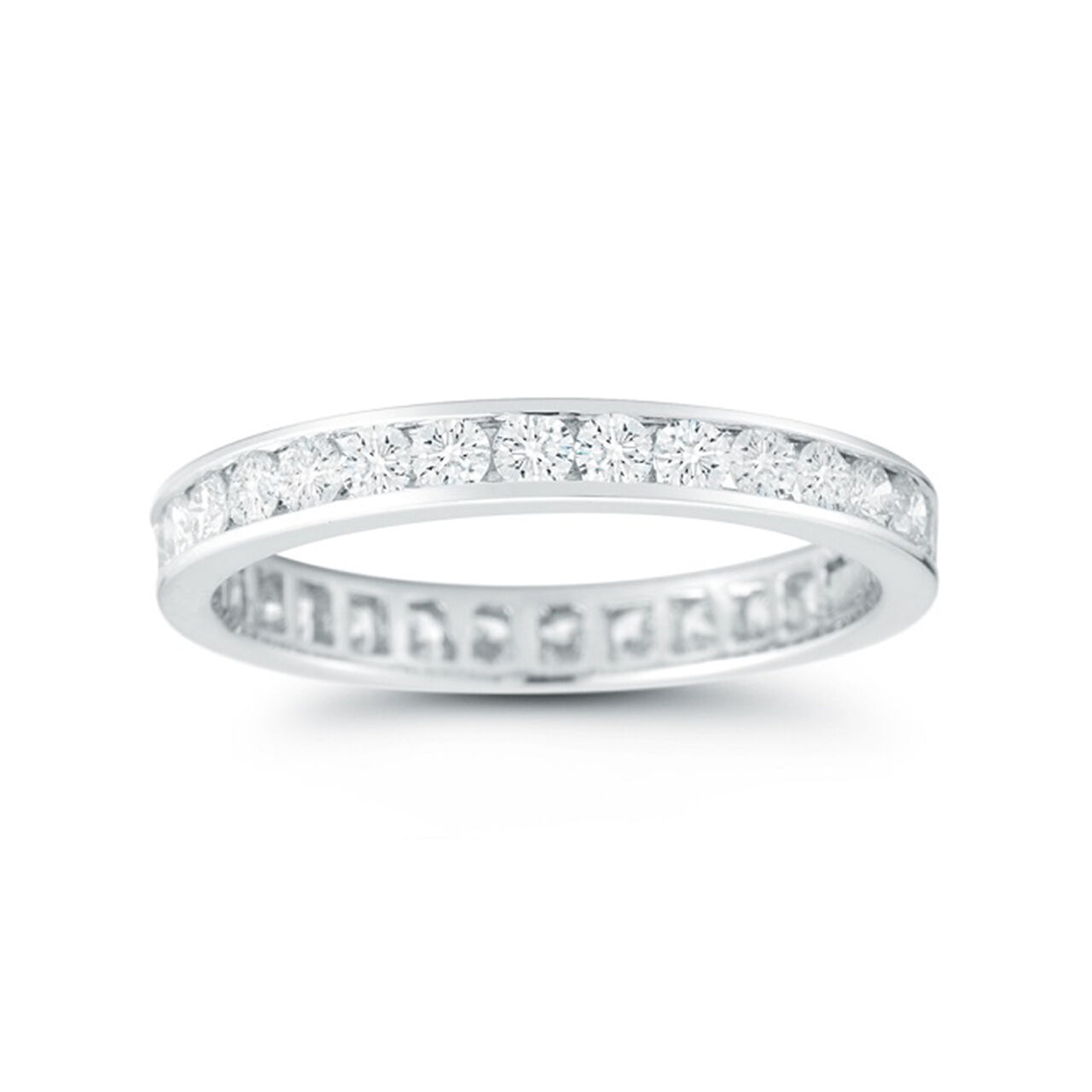 Bijoux Birks 1.11Ct Diamond Channel Set Eternity Wedding Band image number 0