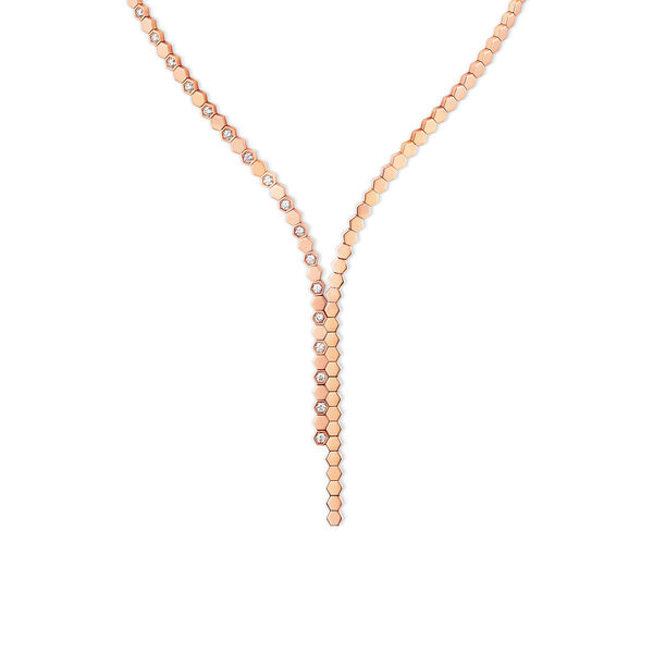 Bee My Love Rose Gold Diamond Asymetrical Necklace