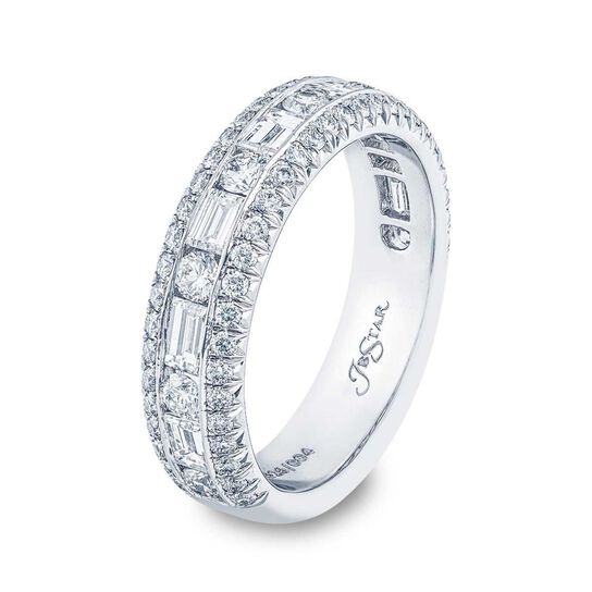 jb star 3 rows diamond wedding band 5626 004 standing image number 1