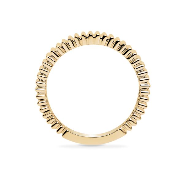 Bague plissée évasée en or jaune