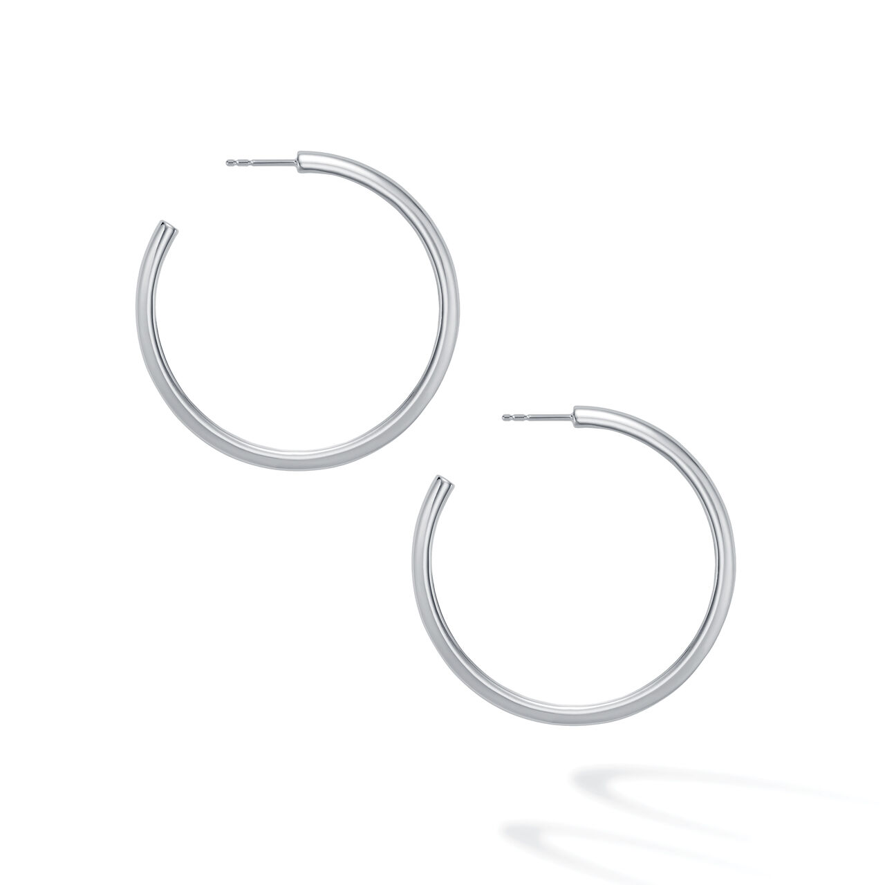bijoux birks essentials 35mm sterling silver hoop earrings image number 2