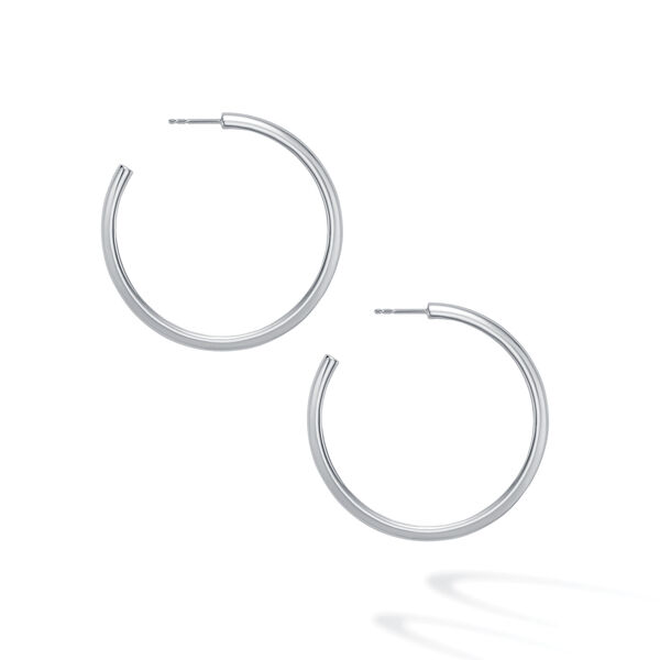 35 mm Sterling Silver Hoop Earrings