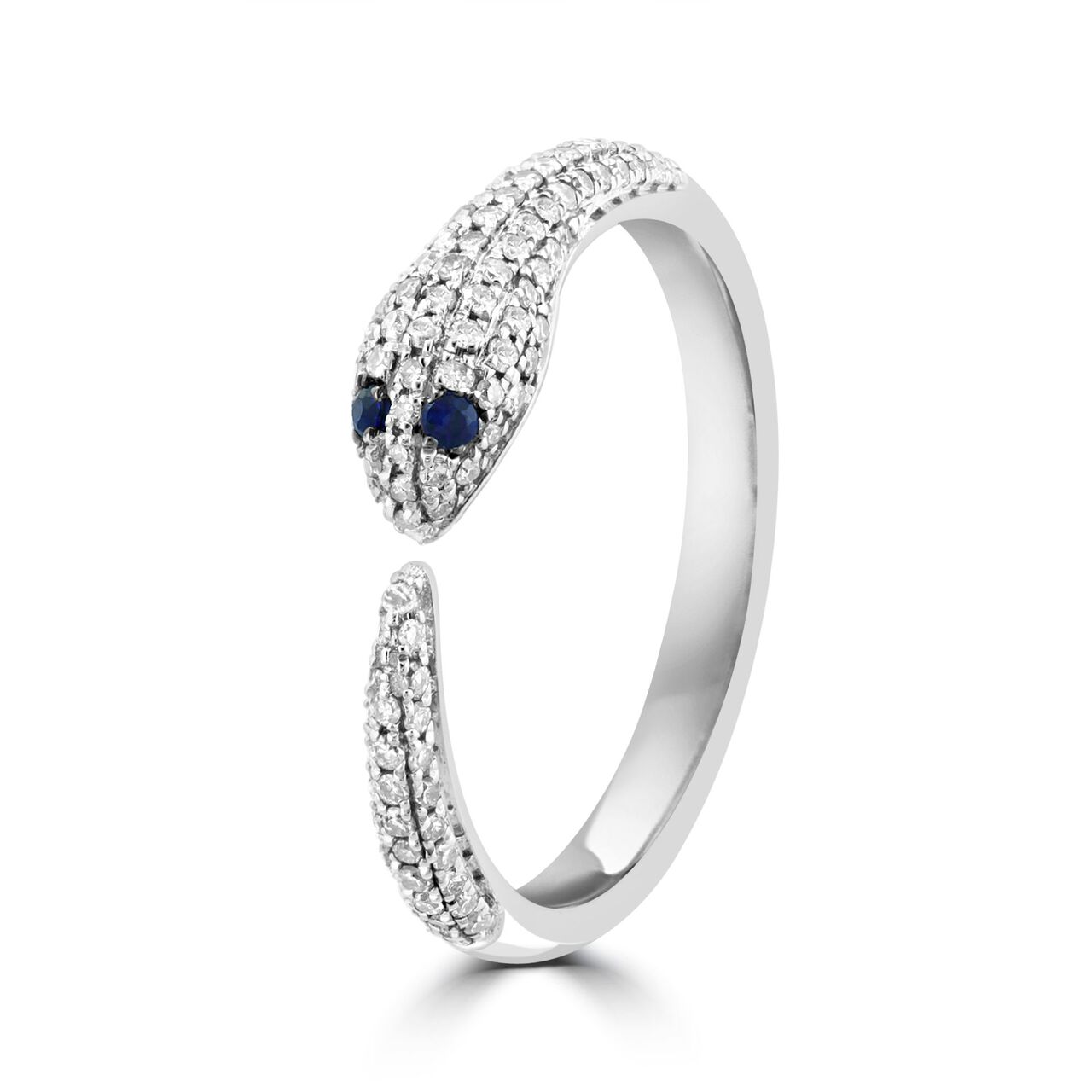 Maison Birks Salon Diamond And Sapphire Snake Ring RH04345SB Side image number 0