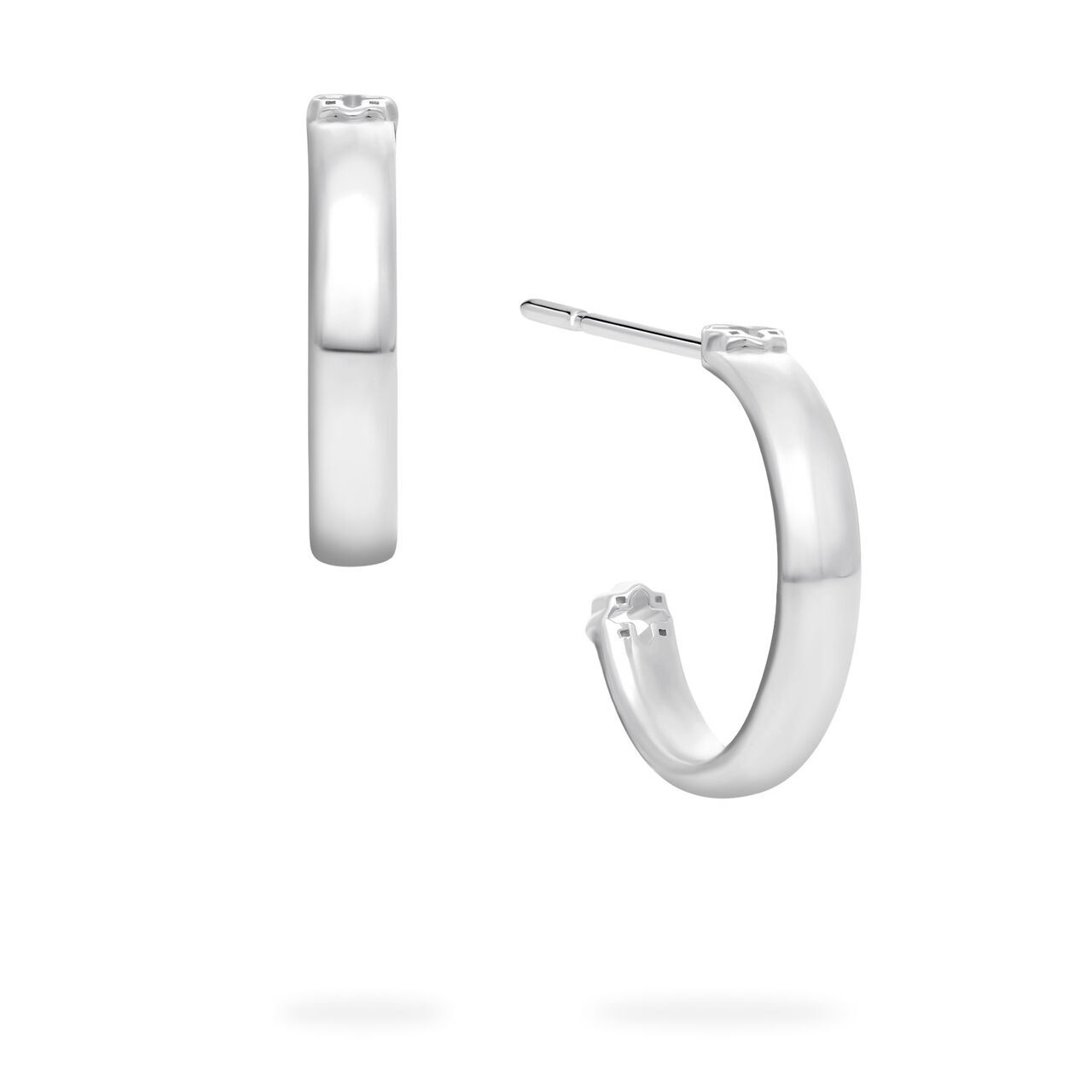 Birks Iconic Sterling Silver Muse Plain 15 mm Hoop Earrings image number 0