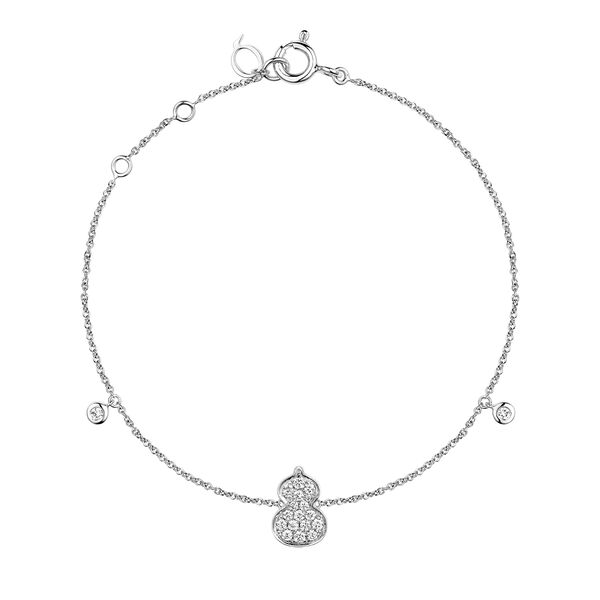 Bracelet Wulu Petite en or blanc et pavé de diamants