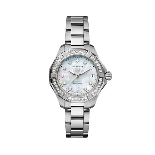Aquaracer Professional 200 Solargraph 34 mm Stainless Steel and Diamond image number 0
